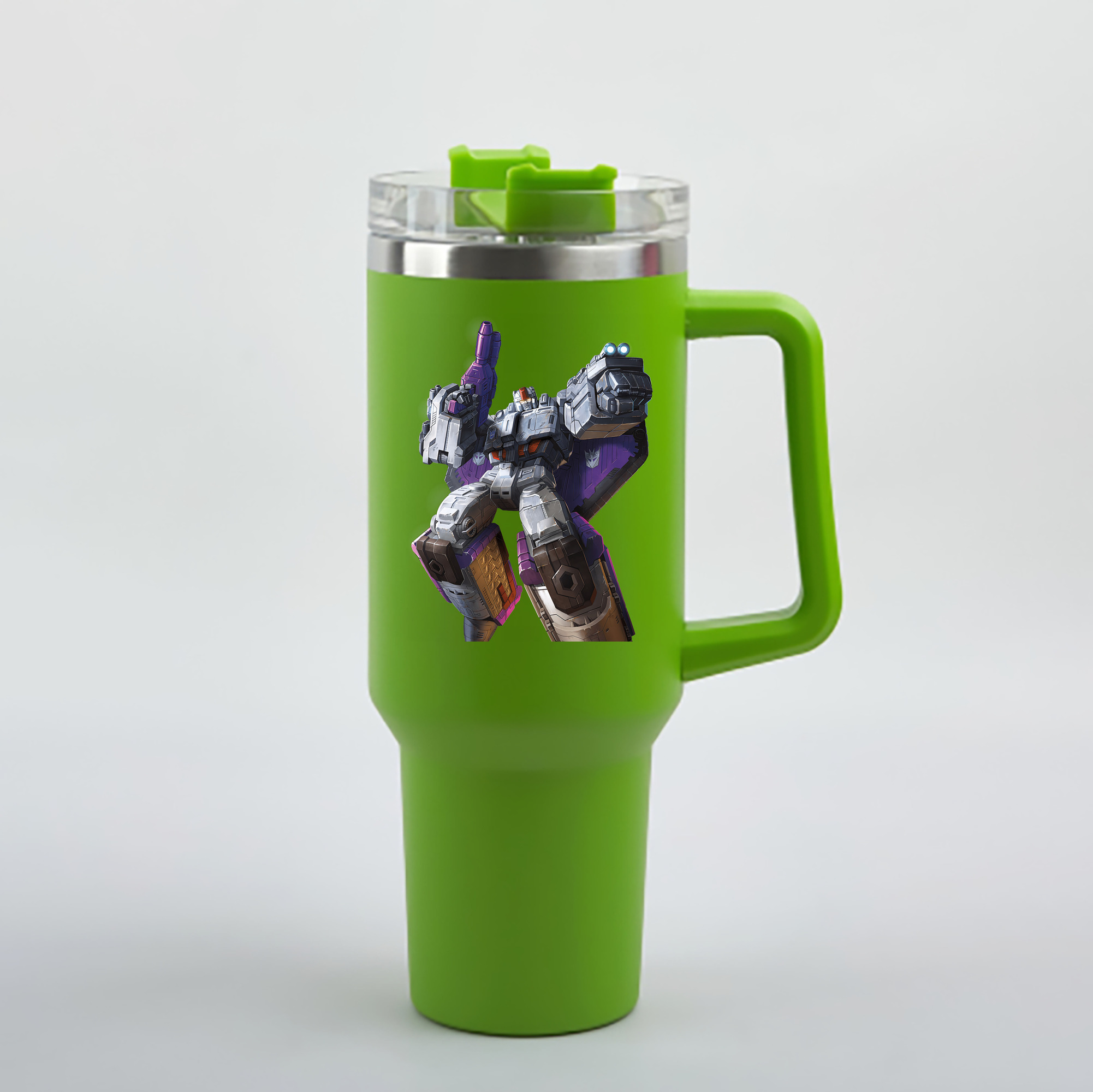 （画像用） Transformers トランスフォーマー 1200mL車用タンブラー - クリスタルステッカー（プラスチックストロー付き）